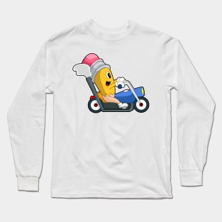 Pencil Motorcycle Long Sleeve T-Shirt